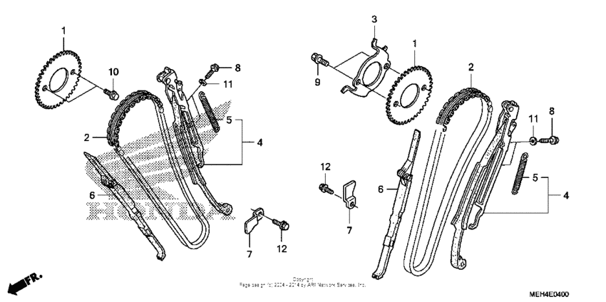 NSA700 Cam chain + tensioner
