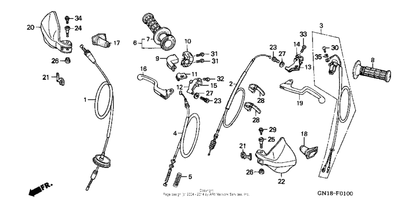 Handle lever + cable
