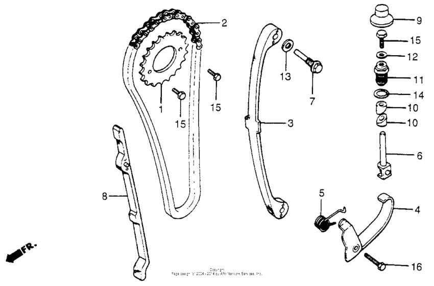 Cam chain + tensioner