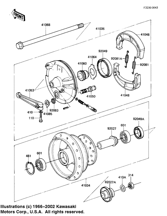 Front hub/brake