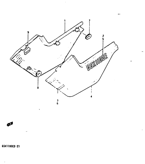 GSX1100 Обтекатель задний