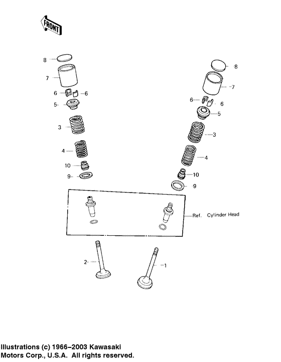 KZ750 LTD Клапана