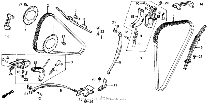 VF750C Цепь ГРМ