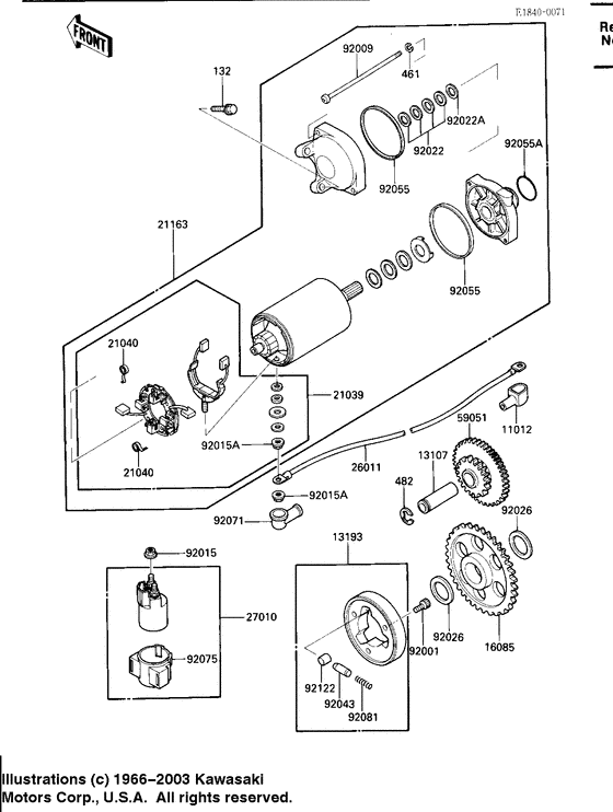 Starter motor/starter clutch