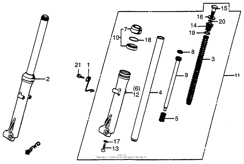 Front shock absorber 83-84