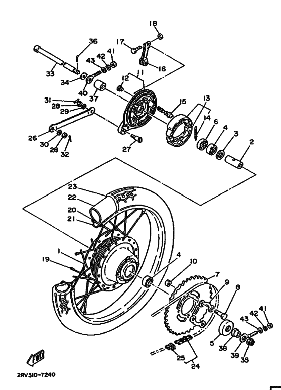 Rear wheel complete assy
