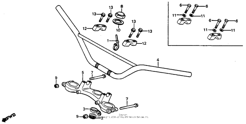 Handlebar + top bridge
