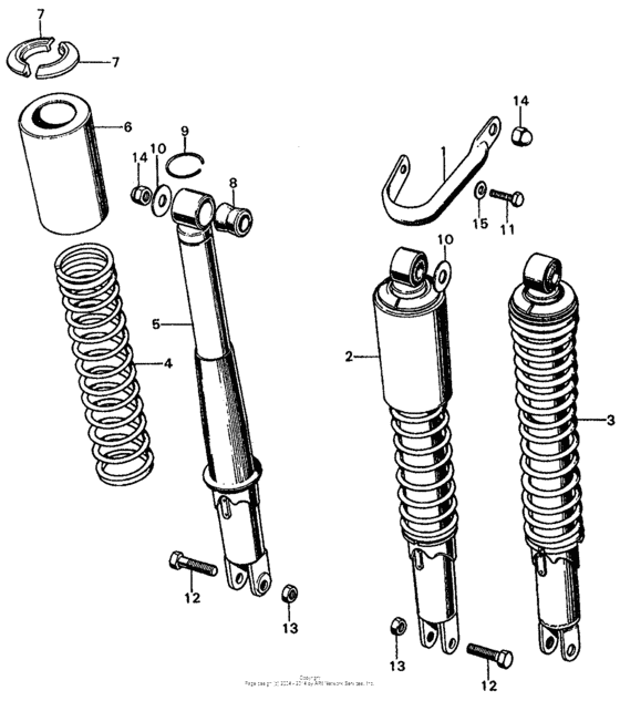 Rear shock absorber k3-k4