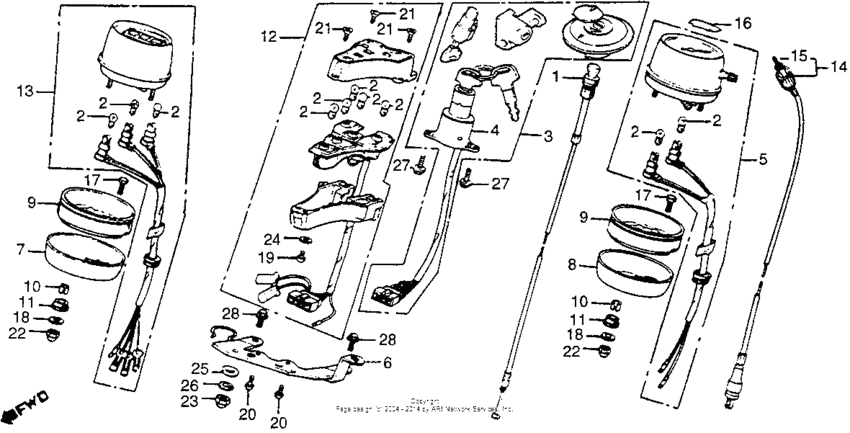 Cm400a key set + speedometer + tachometer 79-81