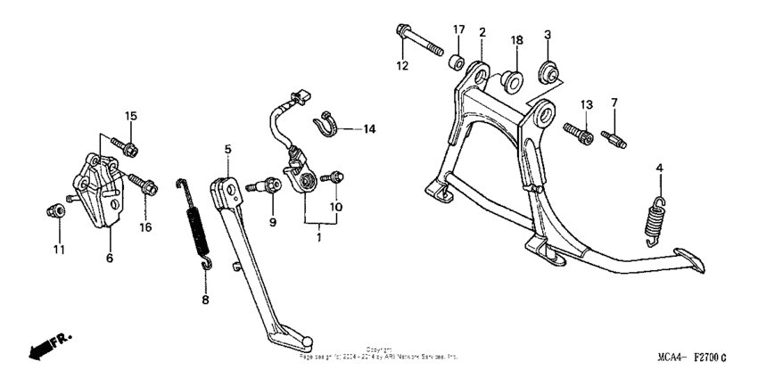 GL1800 (ABS) Подножка
