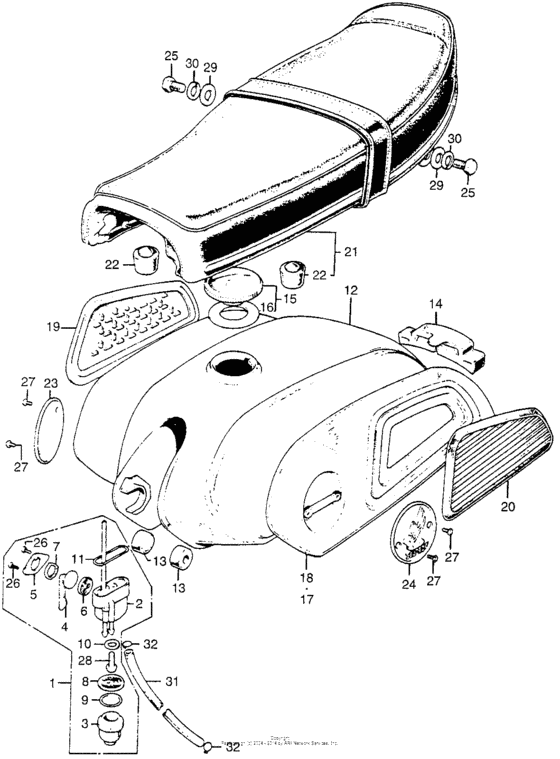 Ca175 fuel tank + seat