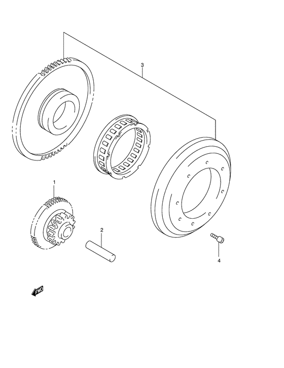 DL650 Муфта стартера