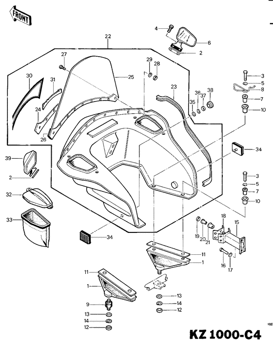 KZ1000 Обтекатель