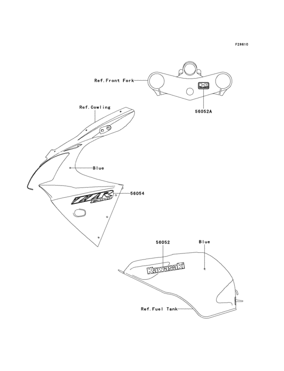 ZX600 Decals(blue)(j8f)