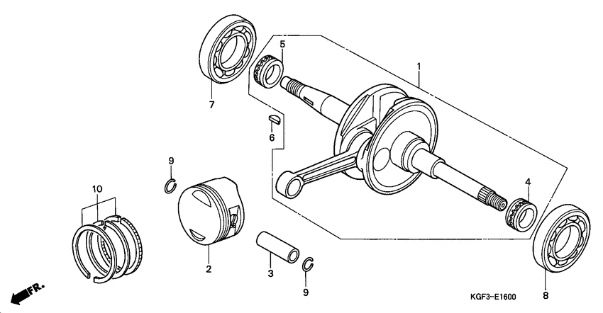 Crankshaft/piston