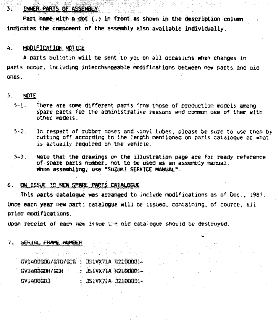 GV1400 Catalog preface