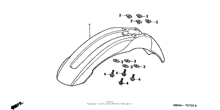 XR650R Переднее крыло