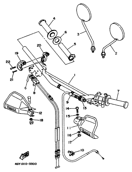 Steering handle. cable