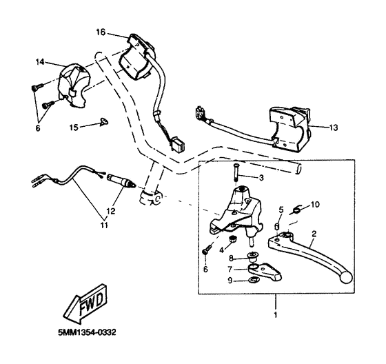 Handle switch. lever