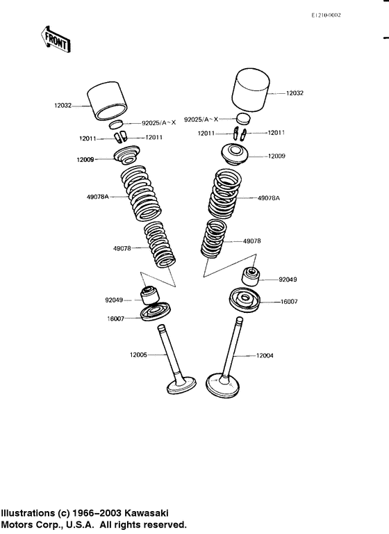 KZ750 Клапана