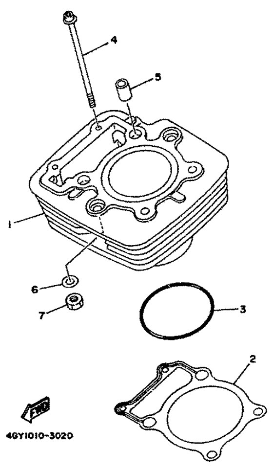 TT250R Цилиндры
