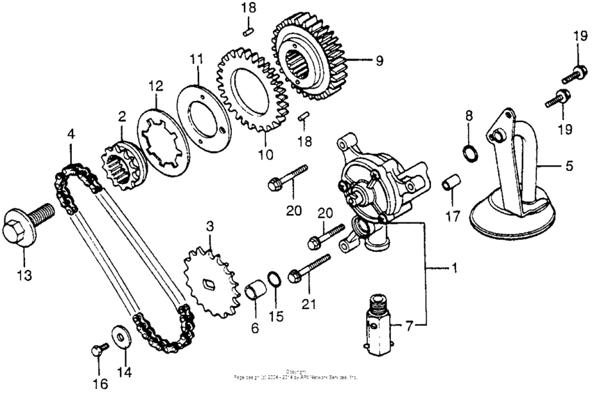 Oil pump + primary drive gear
