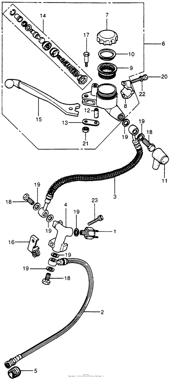 Master cylinder + front brake hose
