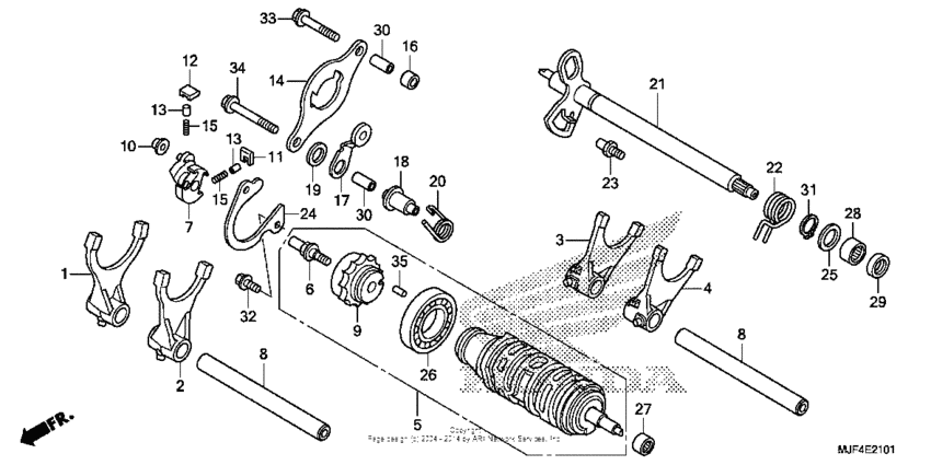 Gearshift drum (2)