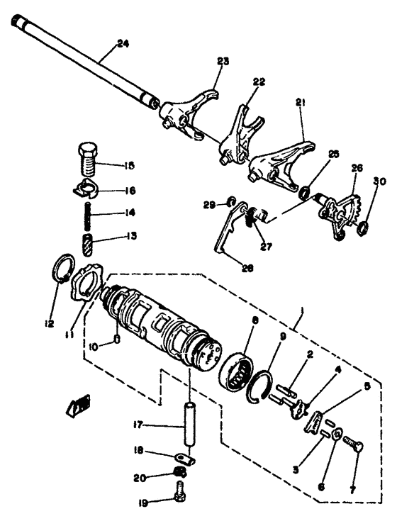 Shift cam. fork