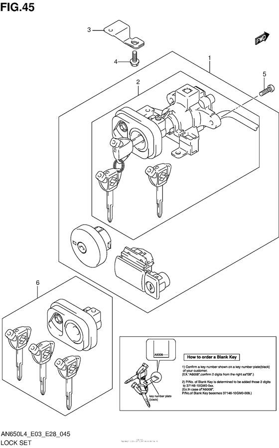 Lock Set (An650L4 E03)