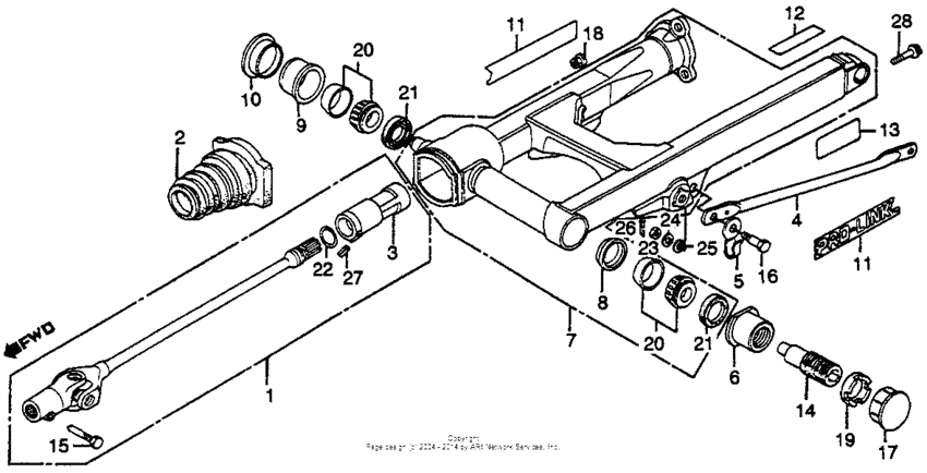 Swingarm + driveshaft