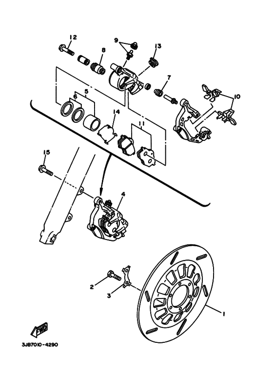 XV400 ﾌﾛﾝﾄﾌﾞﾚｰｷｷﾔﾘﾊﾟ