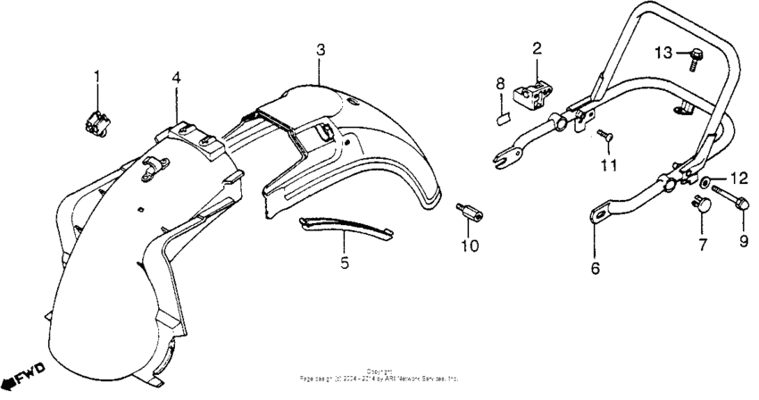 Rear fender 84