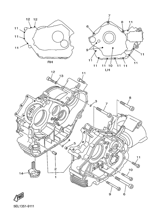 BT1100 Картер двигателя