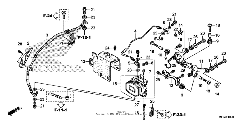 Rear valve unit (cbr600ra)