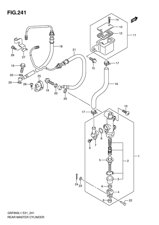 GSF650S Задний тормозной цилиндр