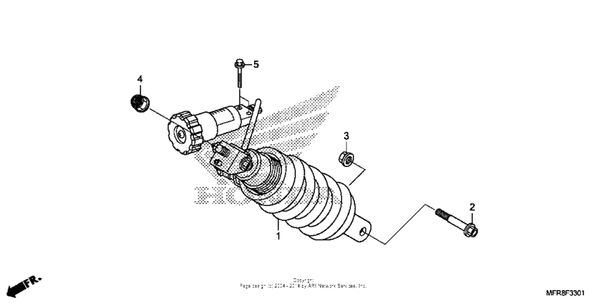 VT1300CX Rear shock absorber (2)