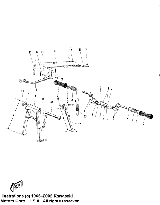 Footrests/stands/brake pedal