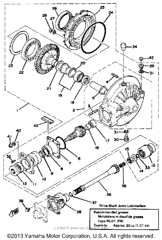 Final drive gear-drive shaft