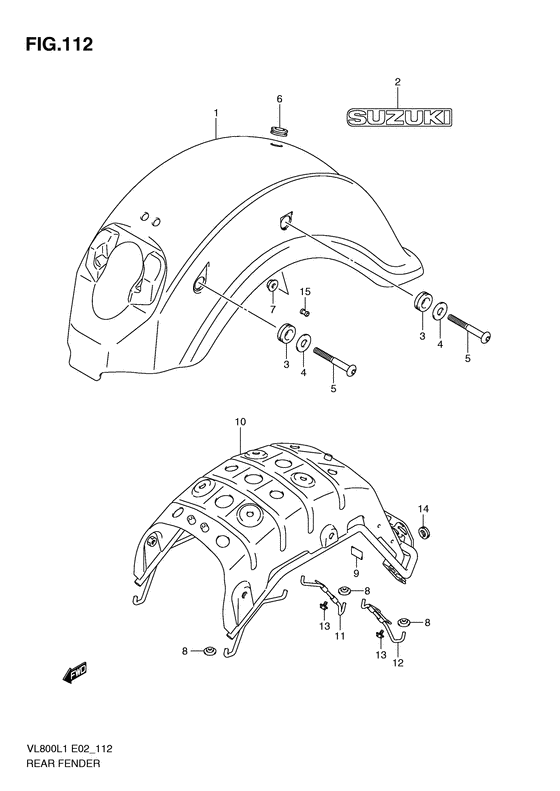VL800 Заднее крыло