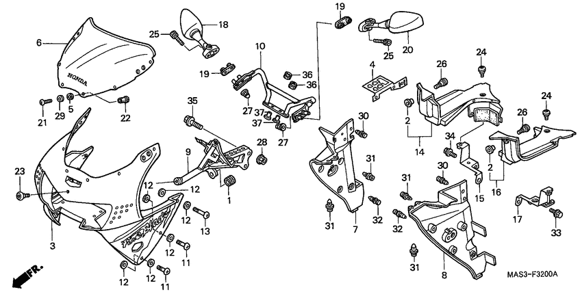 Upper cowling assy