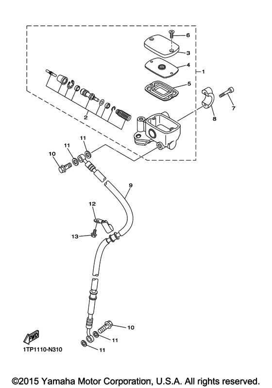 XVS950CUSP Главный тормозной цилиндр