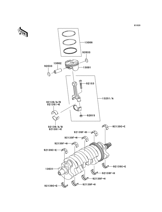 ZX1000 Crankshaft / piston