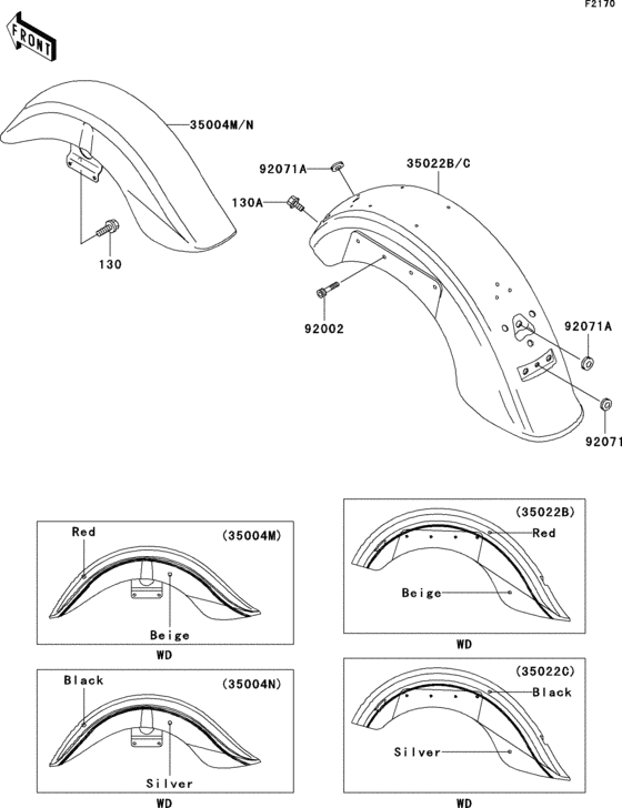  Fenders(vn1500-n1h / n2h)