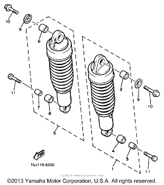 YX600S Амортизаторы задние
