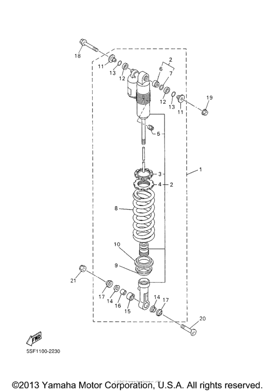YZ426FP Задняя подвеска