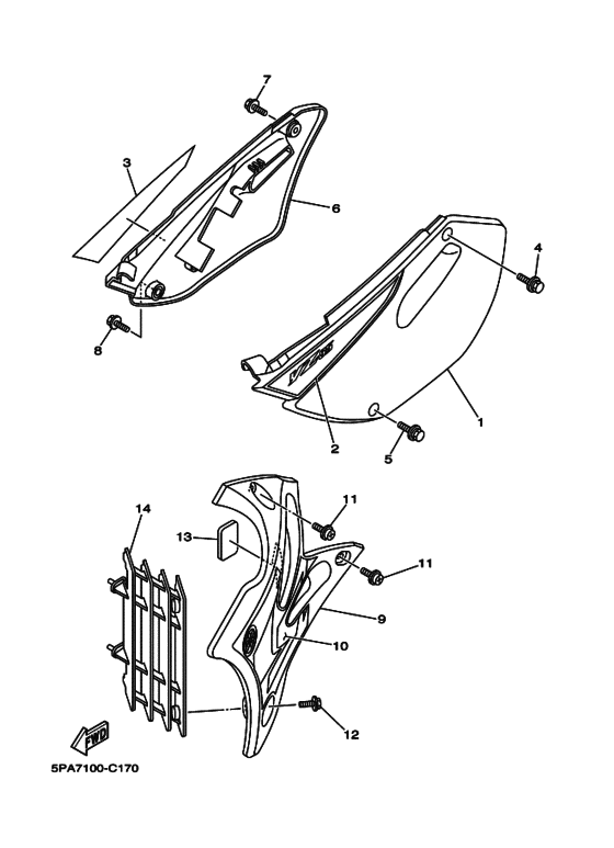 YZ85 ｻｲﾄﾞｶﾊﾞ-