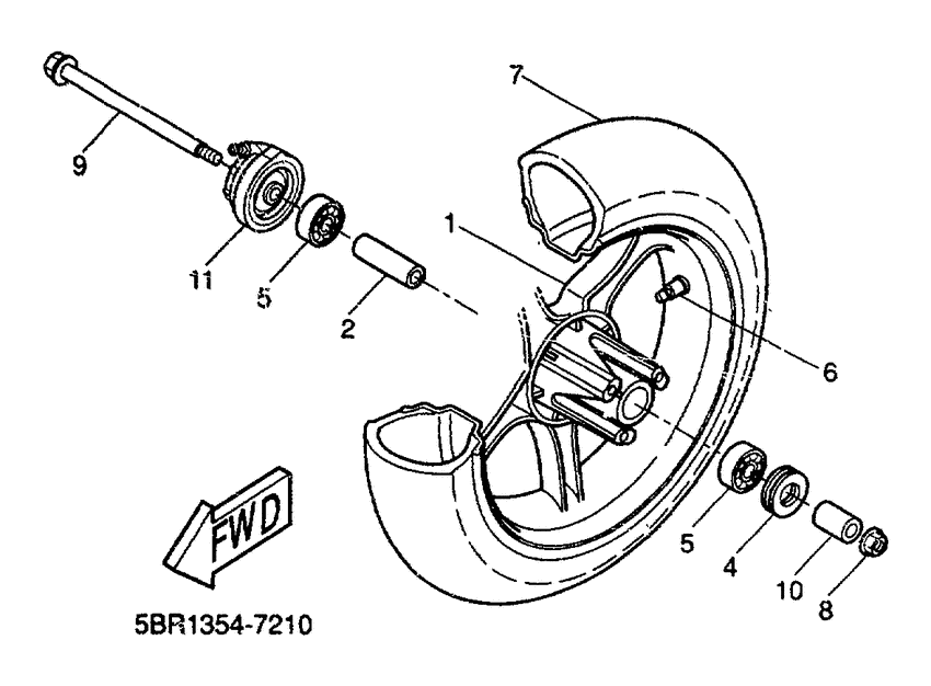 YQ50 Переднее колесо