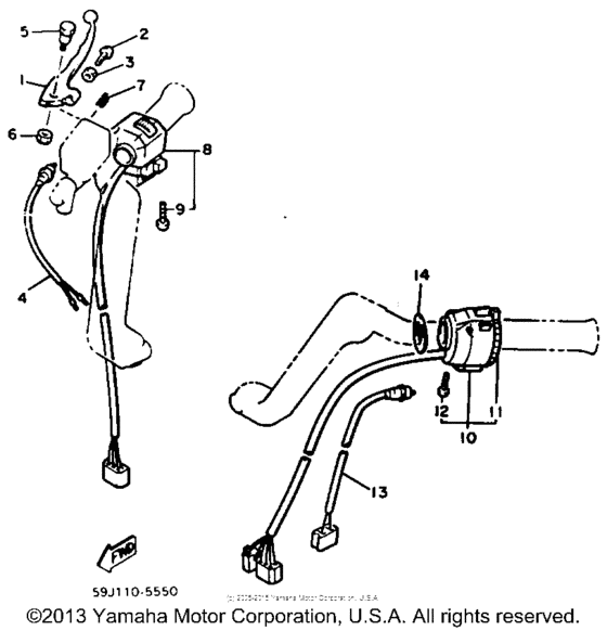 Handel switch lever