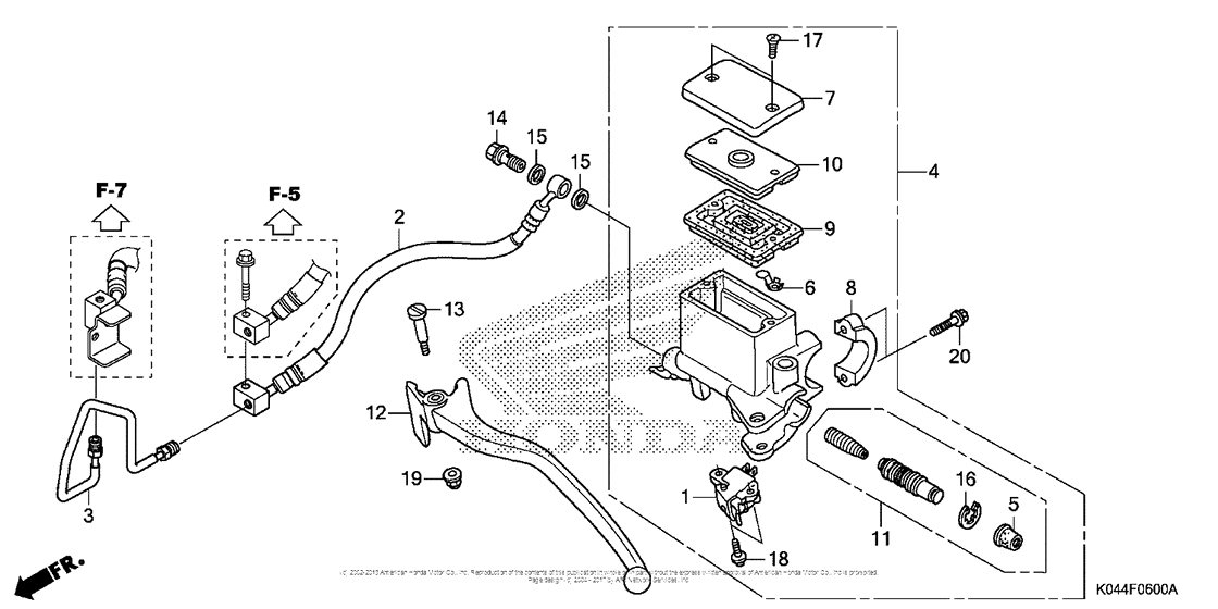 Rear Brake Master Cylinder (Nss300)